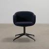 Muuto Fiber Conference Swivel fåtölj svart / mörkblå