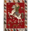 Old Figural Kashghai orientalisk matta 110 x 148 cm