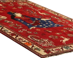 Old Figural Kashghai orientalisk matta 180 x 263 cm