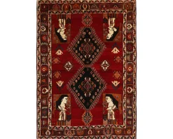 Old Figural Kashghai orientalisk matta 162 x 226 cm
