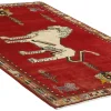 Old Figural Kashghai orientalisk matta 147 x 222 cm