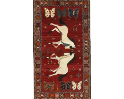 Old Figural Kashghai orientalisk matta 162 x 286 cm