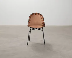 OX Denmarq Stretch stol cognacläder / svart