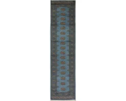 Pakistan handknotted orientalisk matta 76 x 309 cm svart