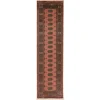 Pakistan handknotted orientalisk matta 79 x 293 cm lila / röd