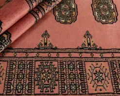 Pakistan handknotted orientalisk matta 79 x 293 cm lila / röd