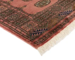 Pakistan handknotted orientalisk matta 79 x 293 cm lila / röd