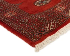 Pakistan handknotted orientalisk matta 81 x 313 cm svart / blå