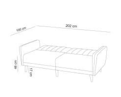 Pattyn 2-sits bäddsoffa grå