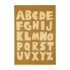 Rugvista Alphabet matta 100 x 160 cm gul