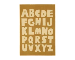 Rugvista Alphabet matta 100 x 160 cm gul