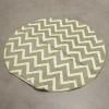 Rugvista matta ø 150 cm grön / vit