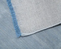 Rugvista Premium Handloom Fringes ullmatta 80 x 200 cm blå