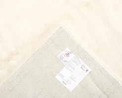 Rugvista Premium Handloom Fringes ullmatta 300 x 300cm benvit