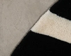 Rugvista Premium Stones runt ullmatta ø 150 cm svart