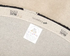 Rugvista Premium Stones runt ullmatta ø 150 cm svart