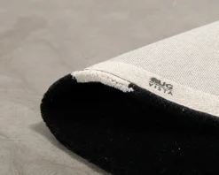 Rugvista Premium Stones runt ullmatta ø 150 cm svart