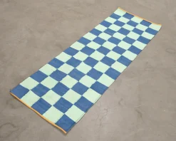 Rugvista Tommy gångmatta 75 x 240 cm blå / grön