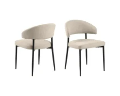 Sawako matstol beige, set om 2 st