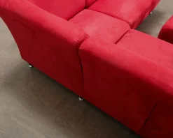 4-sits hörnsoffa röd