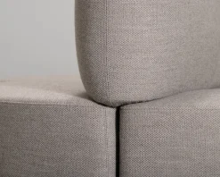 2-sits soffmodul rund grå