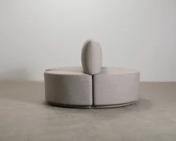 2-sits soffmodul rund grå