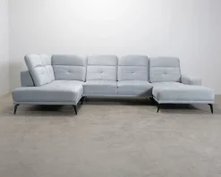 4-sits U-soffa ljusblå