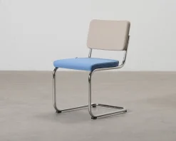 Thonet S 43 stol blå / beige