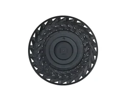 Tiegra spegel ø 60 cm svart