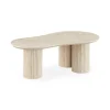 Uppveda soffbord 130 cm beige