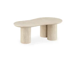 Uppveda soffbord 130 cm beige