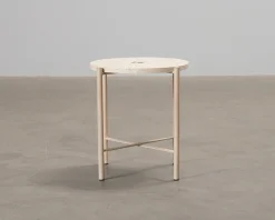 Vind Sandhamn soffbord ø 40 cm beige