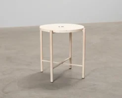 Vind Sandhamn soffbord ø 40 cm beige