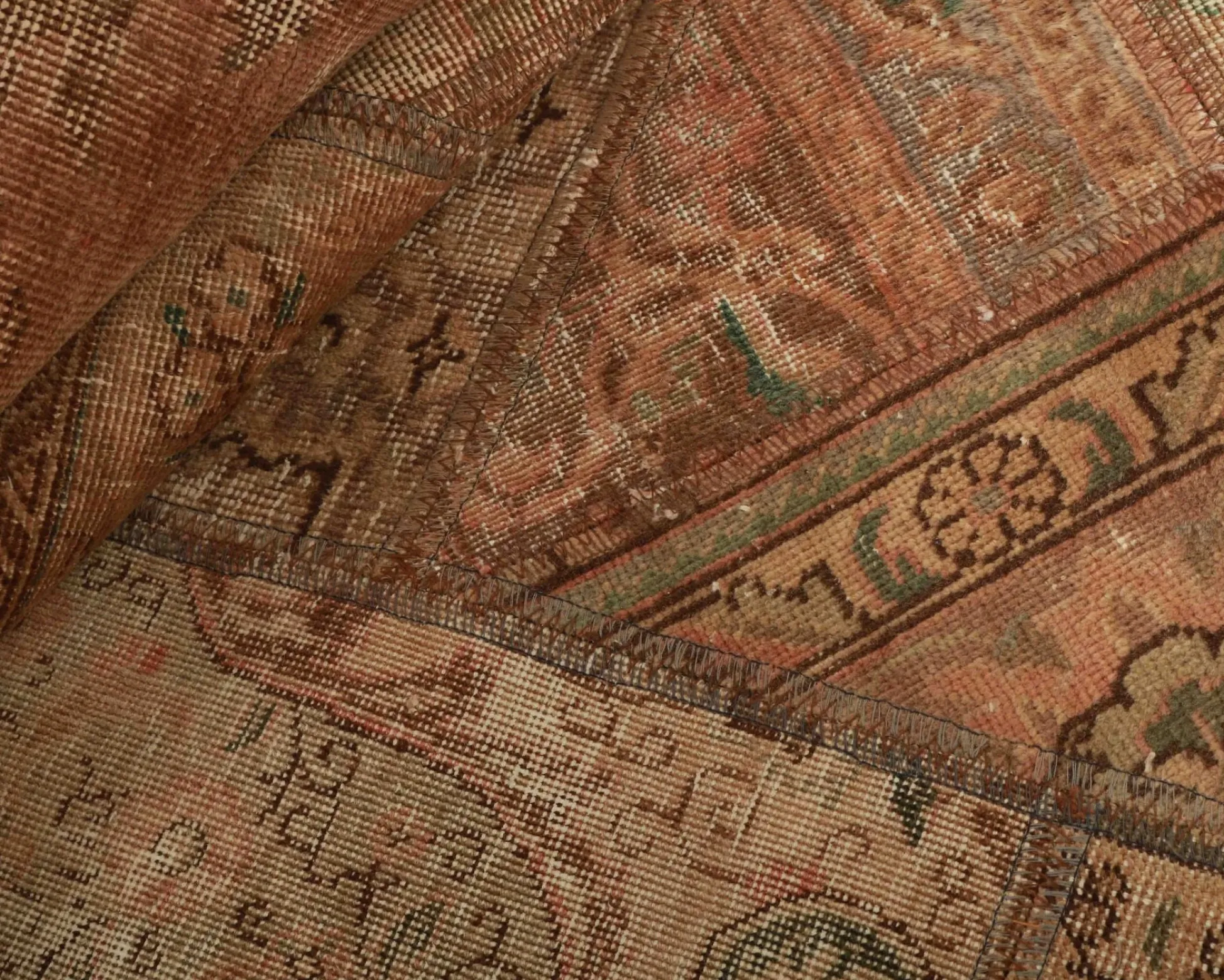 Vintage Patchwork orientalisk matta ø 250 cm