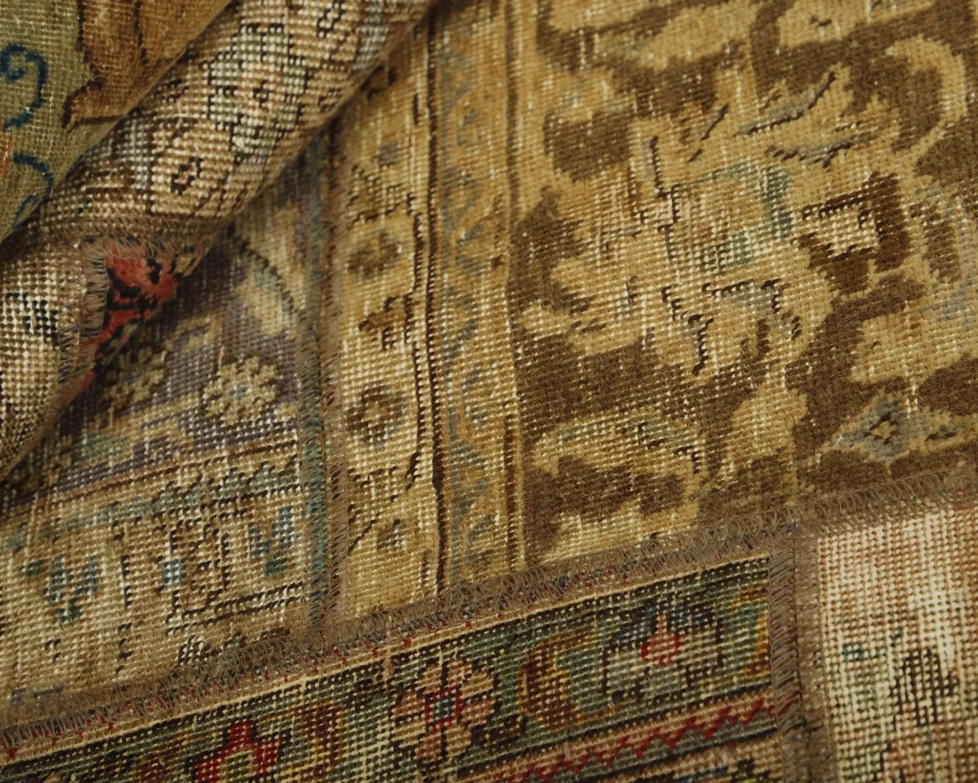 Vintage Patchwork orientalisk matta 249 x 310 cm