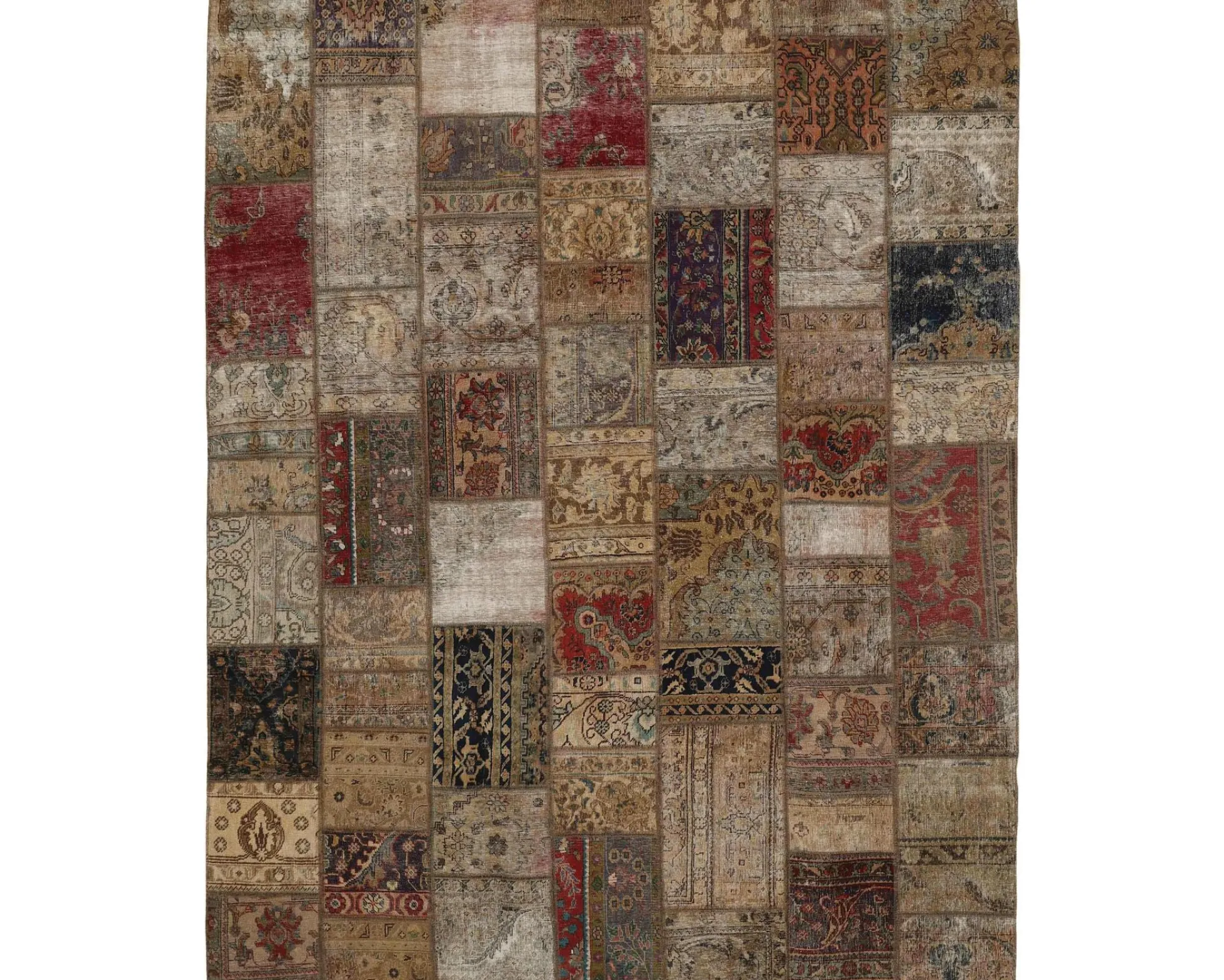 Vintage Patchwork orientalisk matta 249 x 310 cm