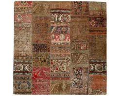 Vintage Patchwork orientalisk matta 205 x 204 cm
