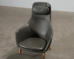 Vitra HAL fåtölj med fotpall grå