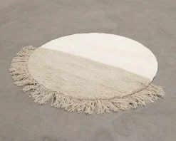 Woven Works Arc ullmatta ø 120 cm vit / beige