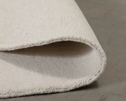Woven Works Canvas ullmatta ø 200 cm vit
